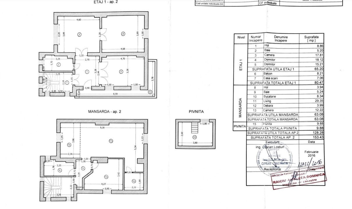 De vanzare apartament interbelic in vila cu 5 camere in zona Domenii - Mihalache